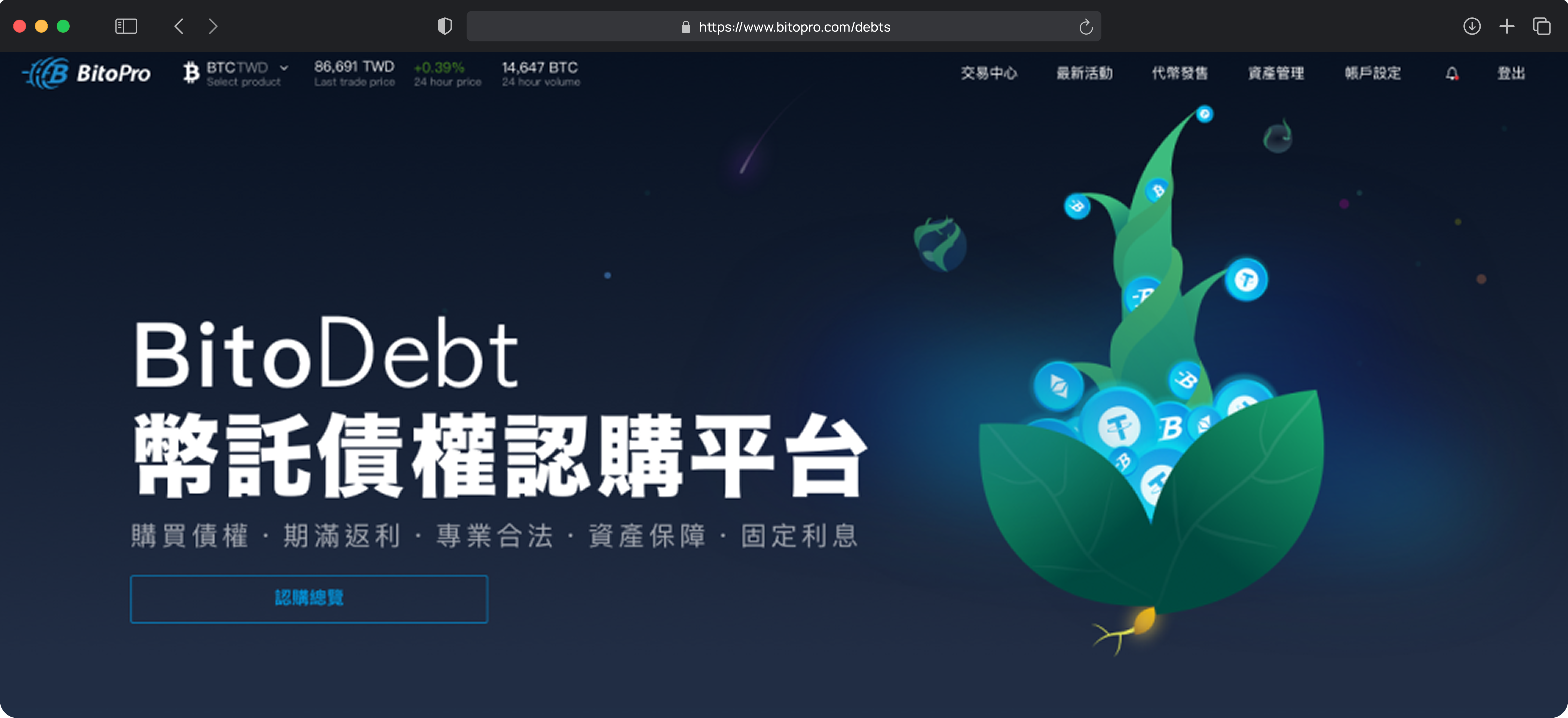 BitoDebt homepage — before redesign